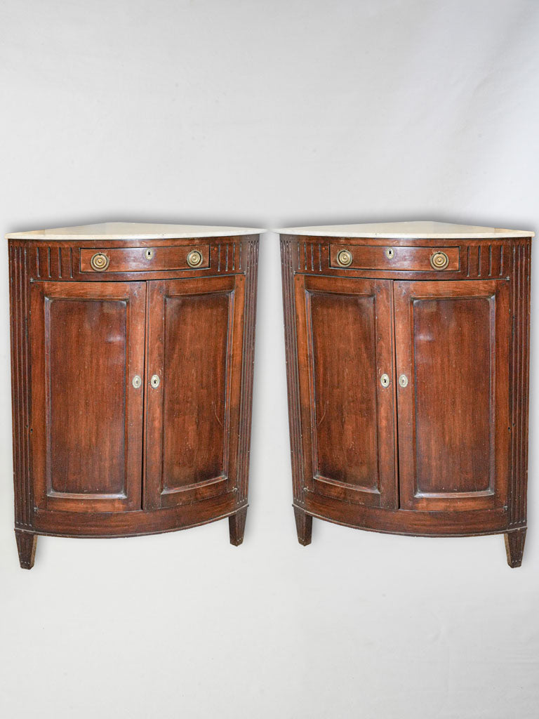 Elegant antique corner cabinets