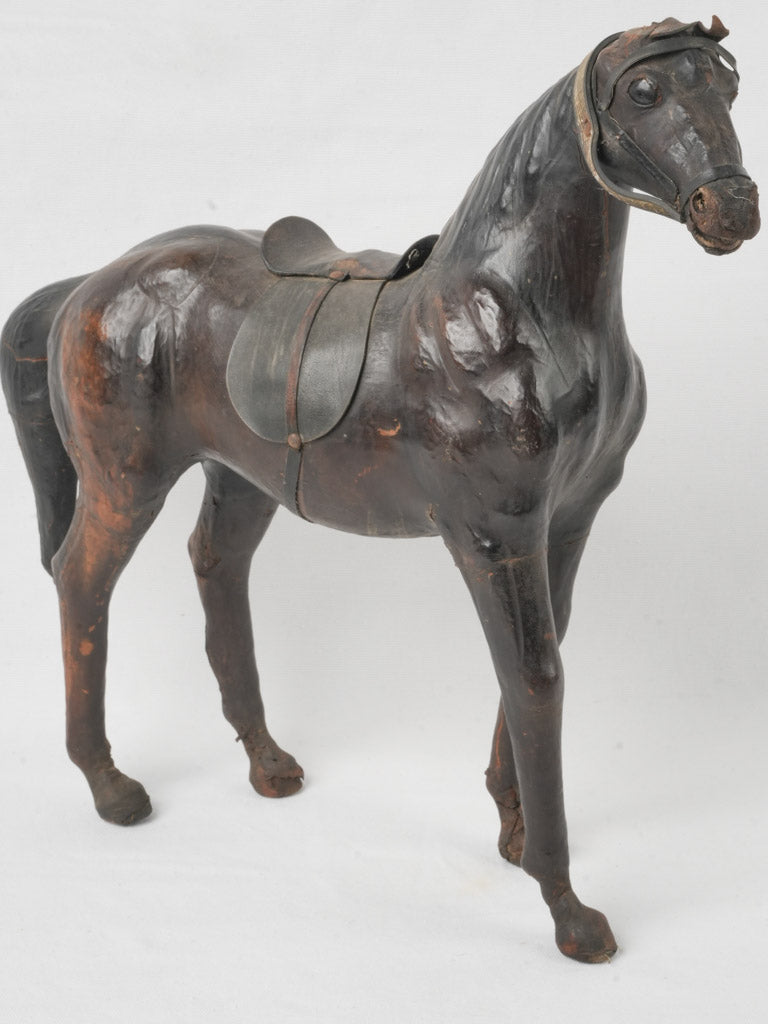 Vintage elegant leather horse decoration