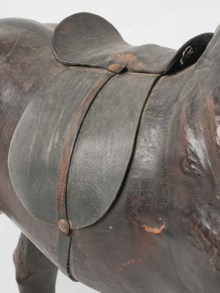 Timeworn classic leather-wrapped sculpture