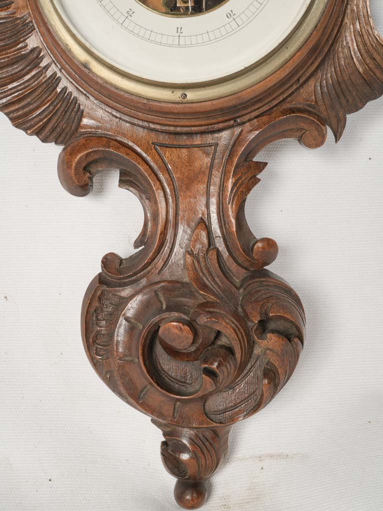 Lavish Louis XV style wooden barometer