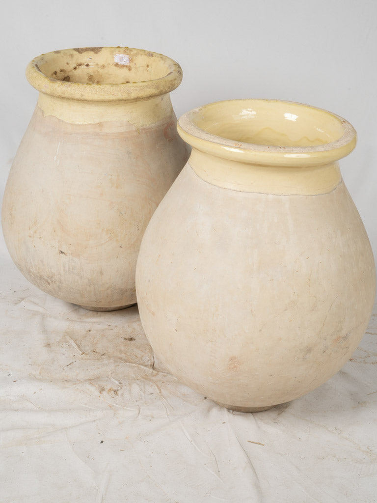 Vintage Biot Artisan Crafted Olive Jars