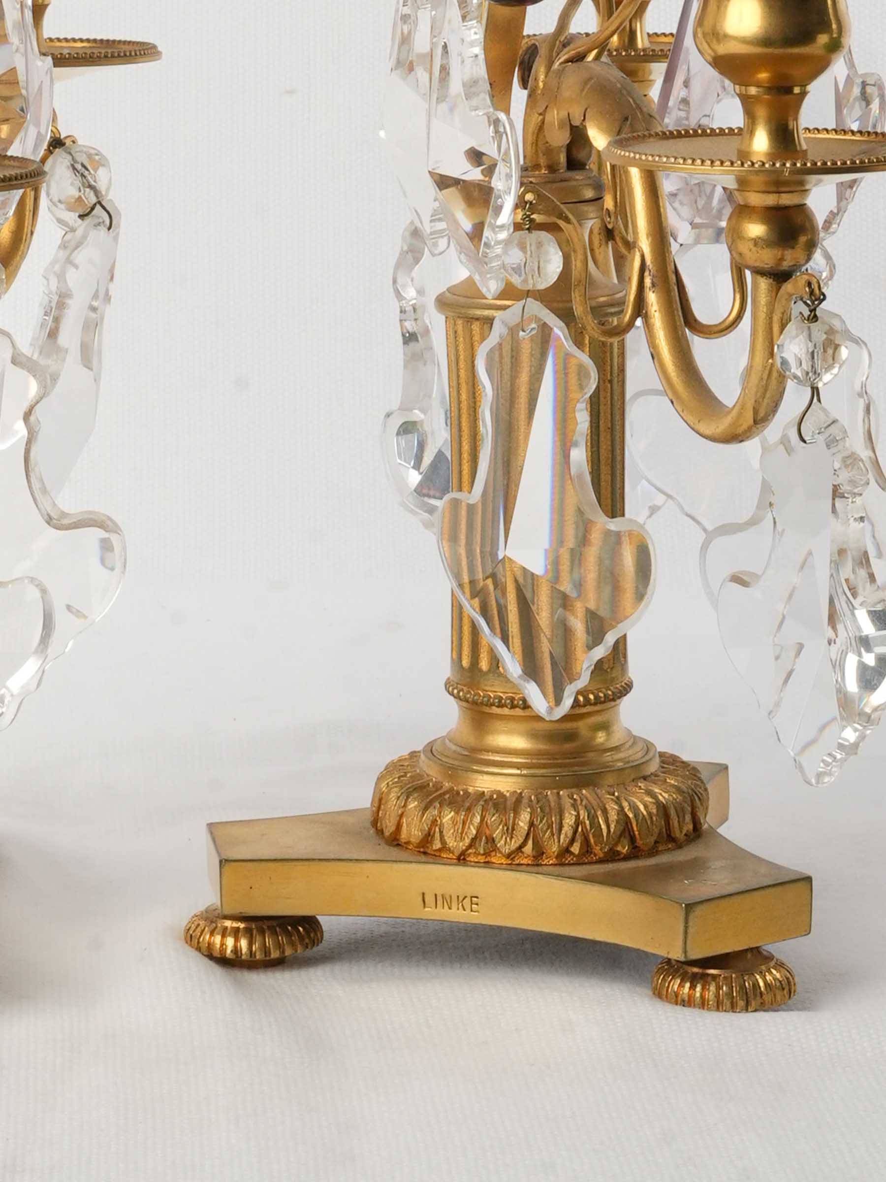 Sophisticated signed Parisian candelabra