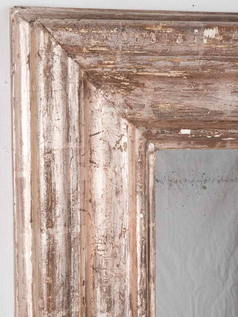 Vintage walnut-frame mercury glass mirror