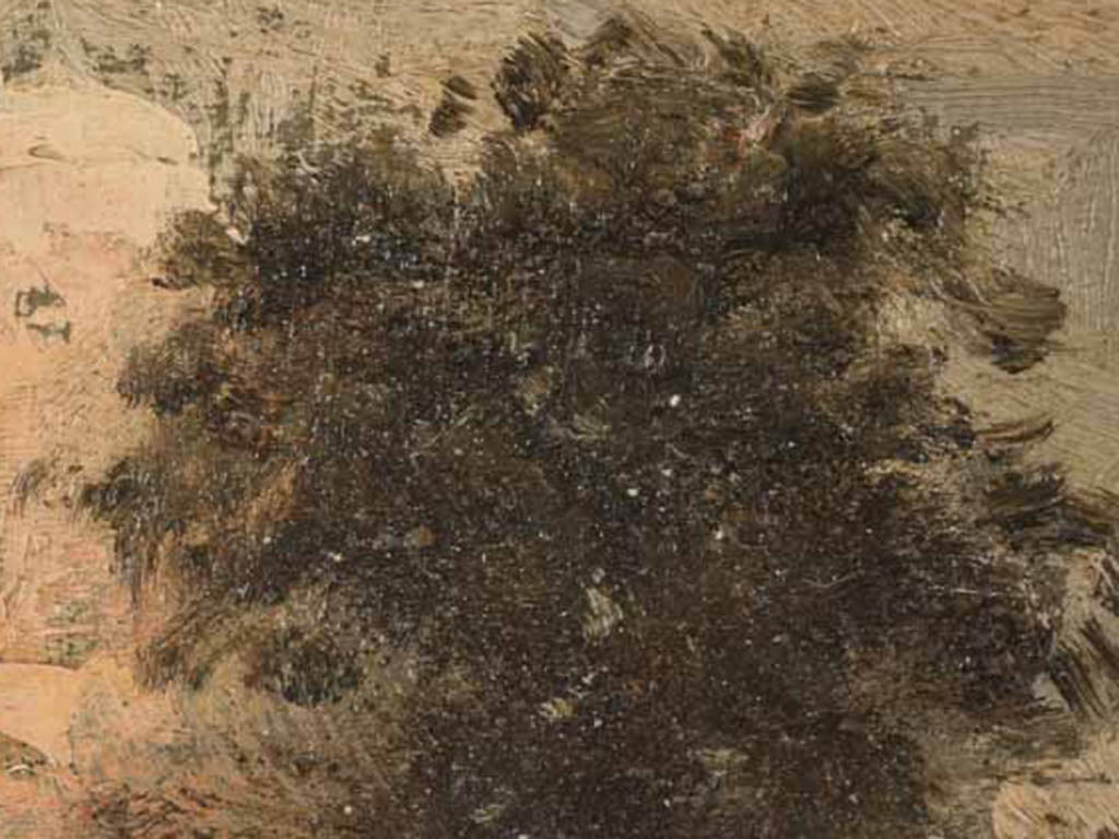 Tactile earthy-hued wooded scene