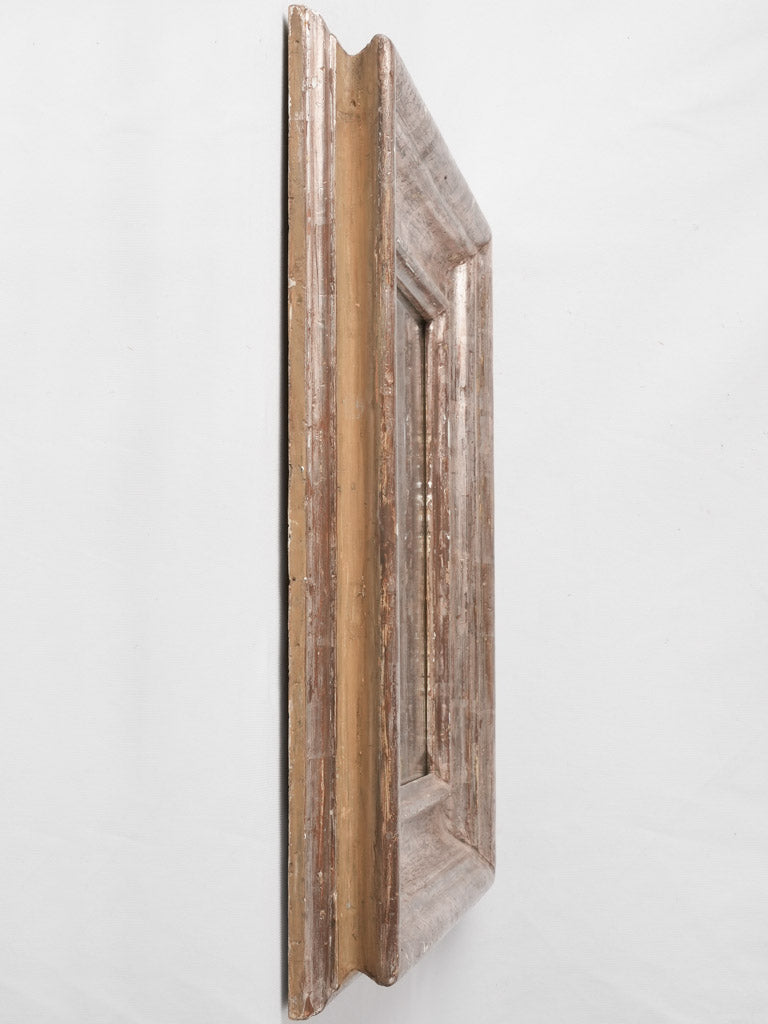 Historic silver-finished bedroom mirror