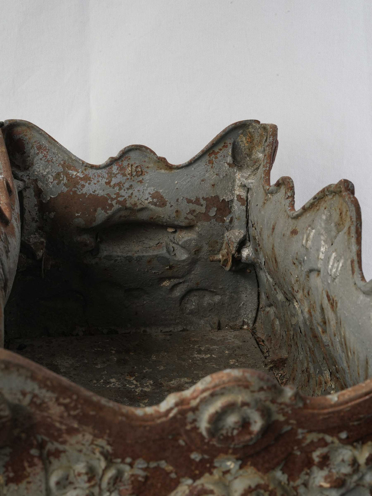 Rustic French iron jardinieres