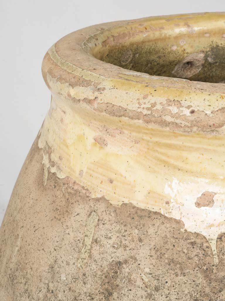 Weathered 18th Century Glazed Terracotta Jar