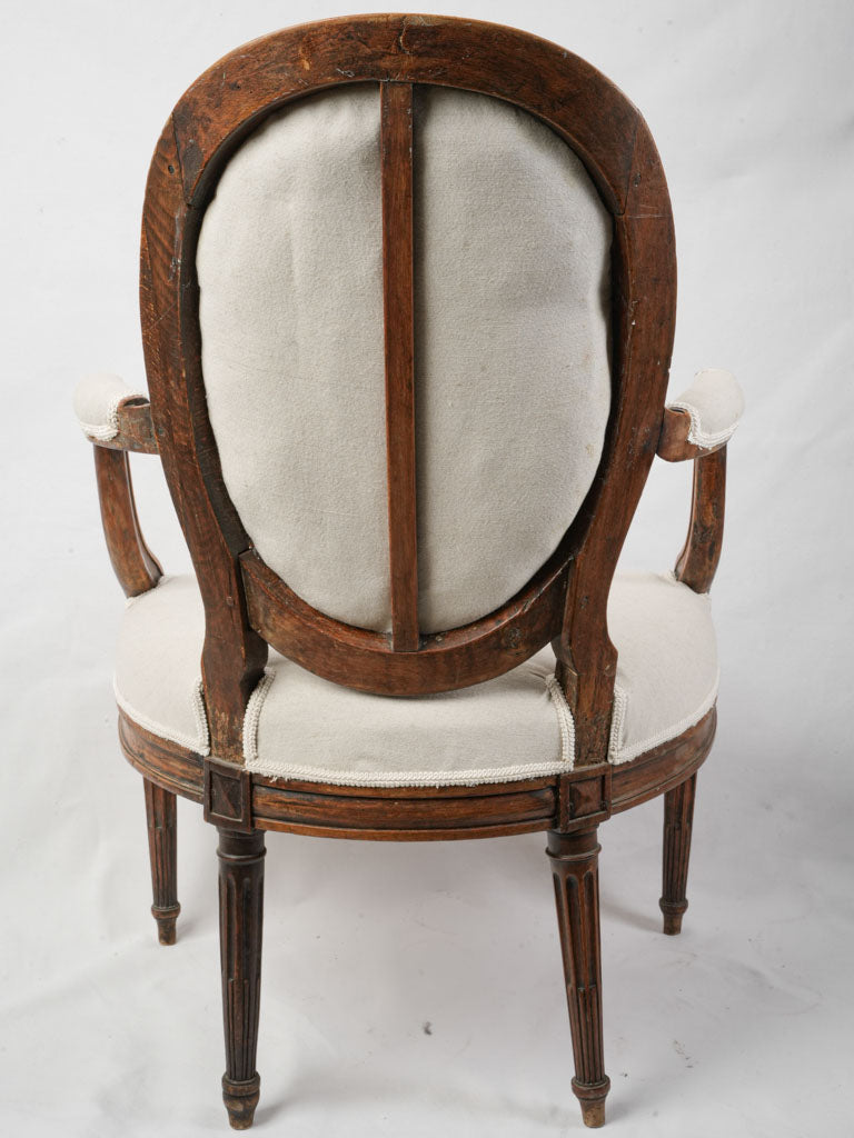 Timeless linen-upholstered armchair