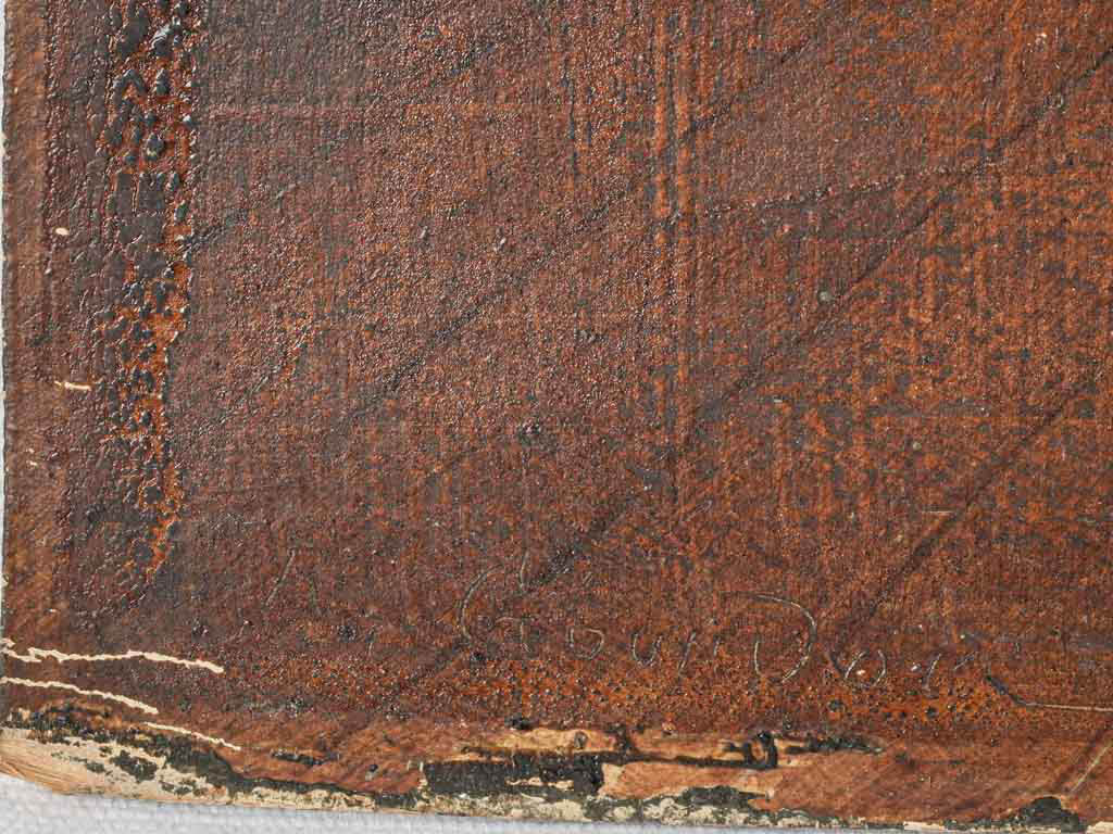 Textured aged brown artwork panel