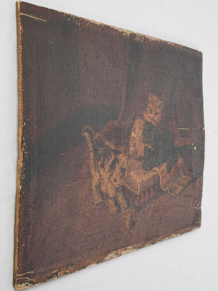 Vintage patina wooden art piece