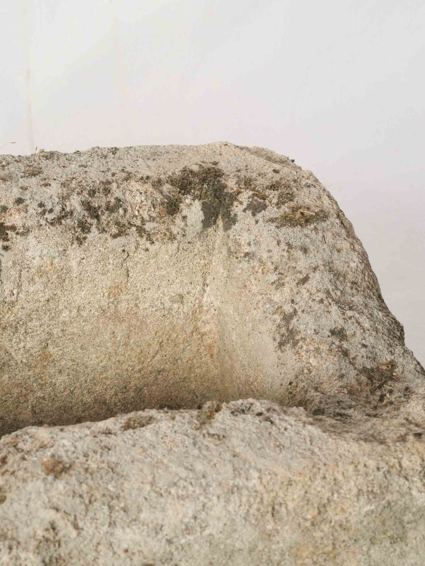 Provençal Limestone Planter w/ Carved Scroll Motif 16½"