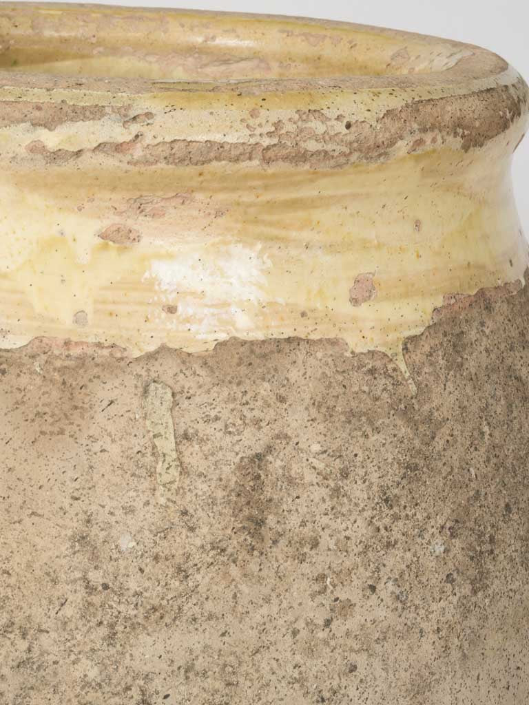 Aged Biot Terracotta Grain Storage Pot