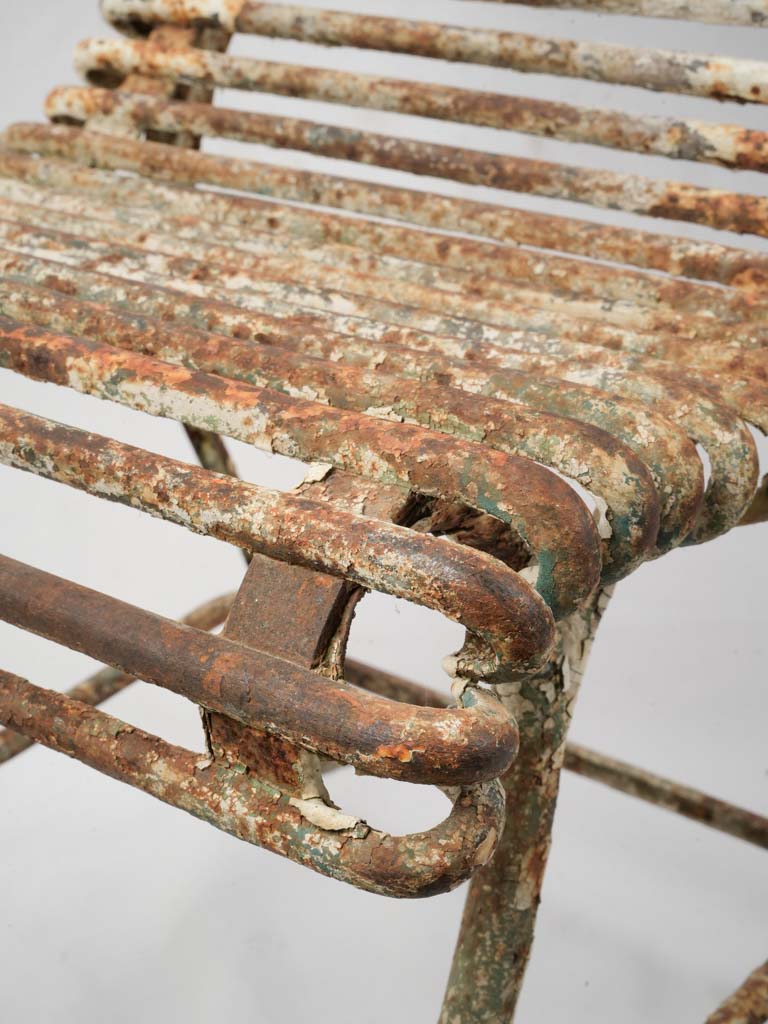 Decorative patio iron chair