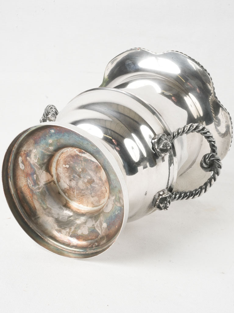 Gadrooned silver vase accent piece