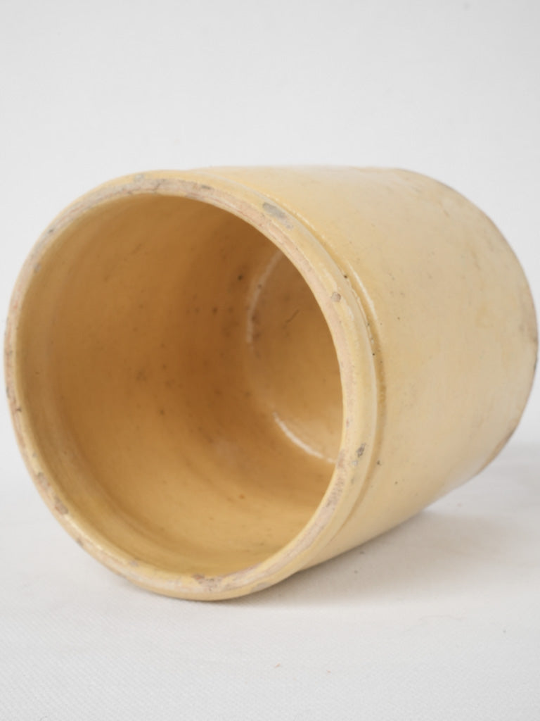 Old-world handmade glaze jam pot