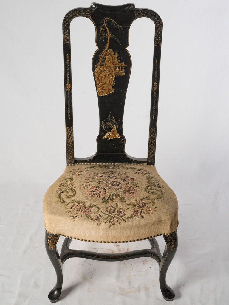 Elegant gilded motif dining chairs