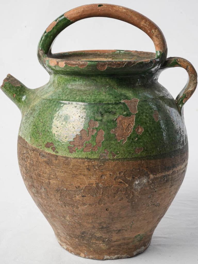 19th-century French earthenware pitcher