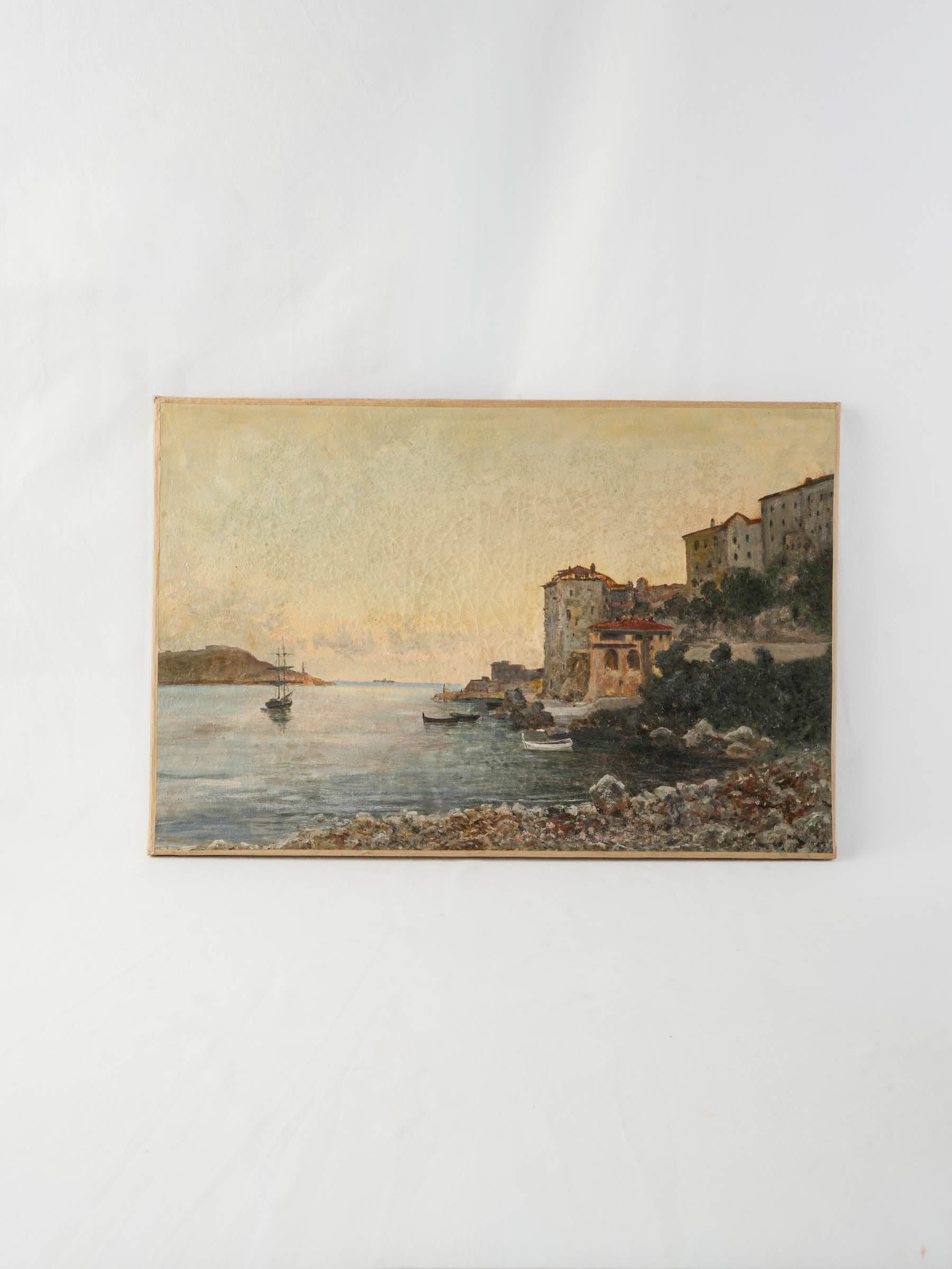 Coastal Scene on the Italian Riviera, near Portofino - Oil on Canvas - 16¼" x 24"