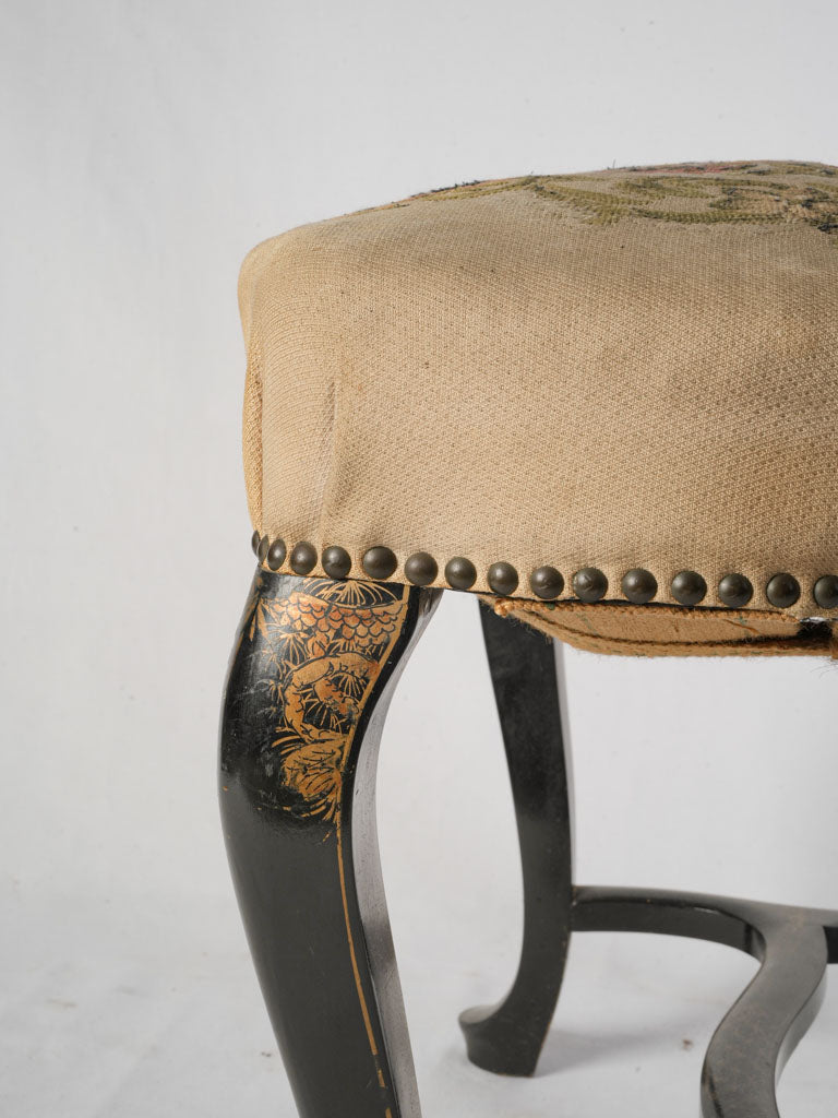 Hand-painted golden landscape dining set