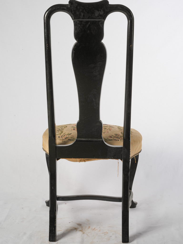 Decorative black lacquer dining ensemble