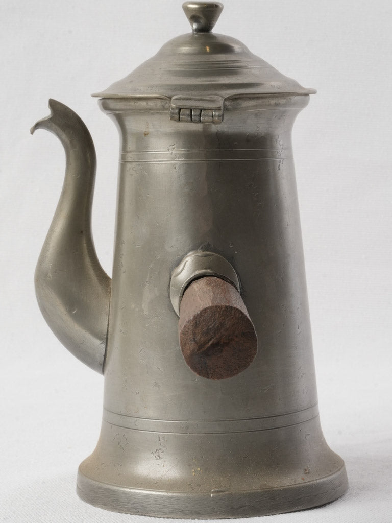 Domed-lid pewter beverage pot
