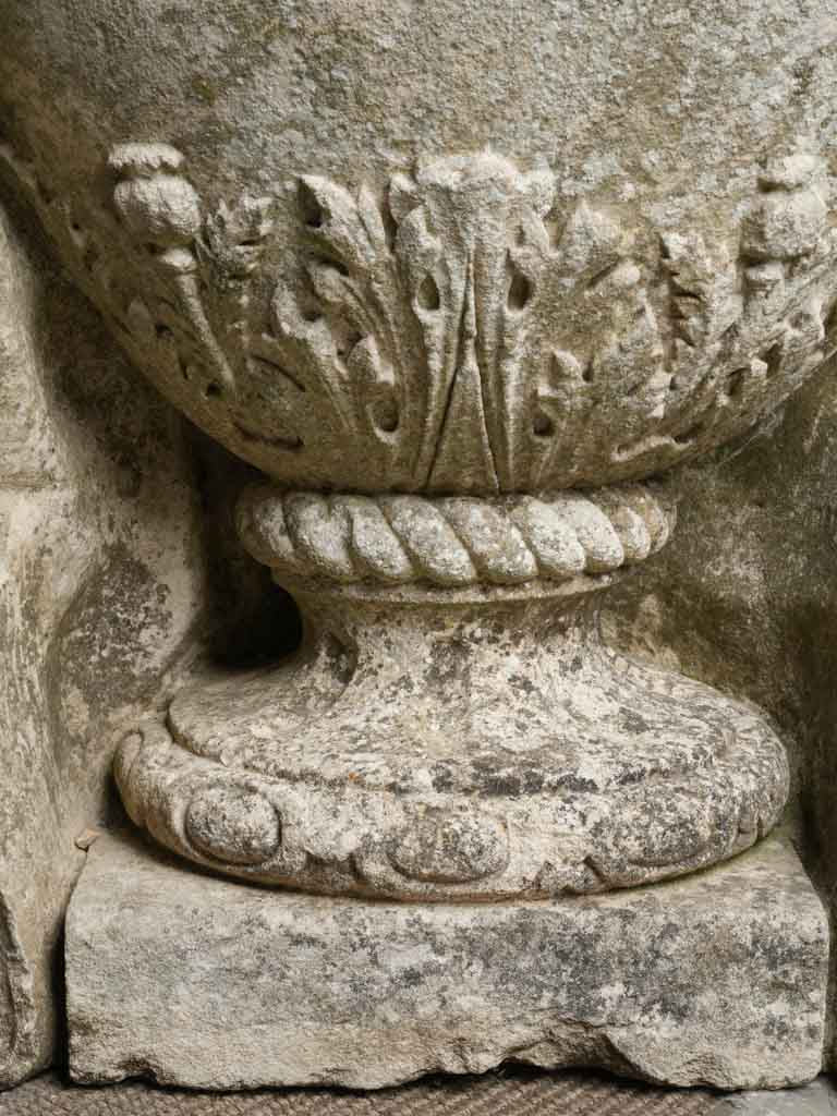 Weathered drapery motif planter