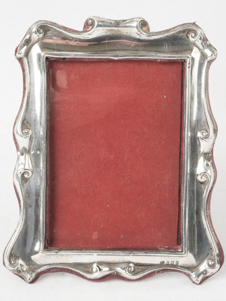Traditional elegant silver photo frame