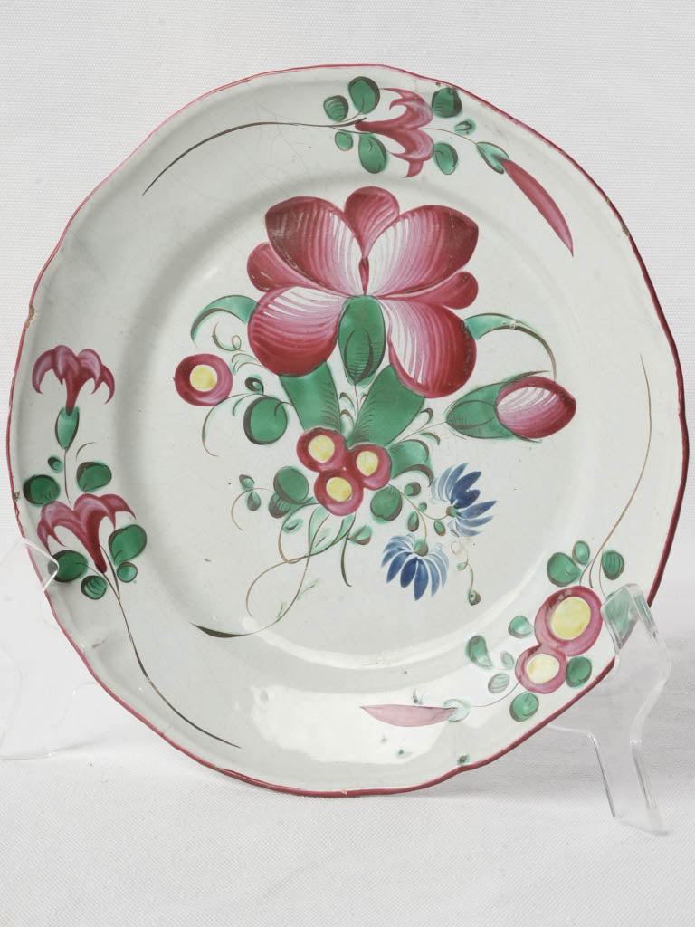 Hand-painted colorful vintage platter
