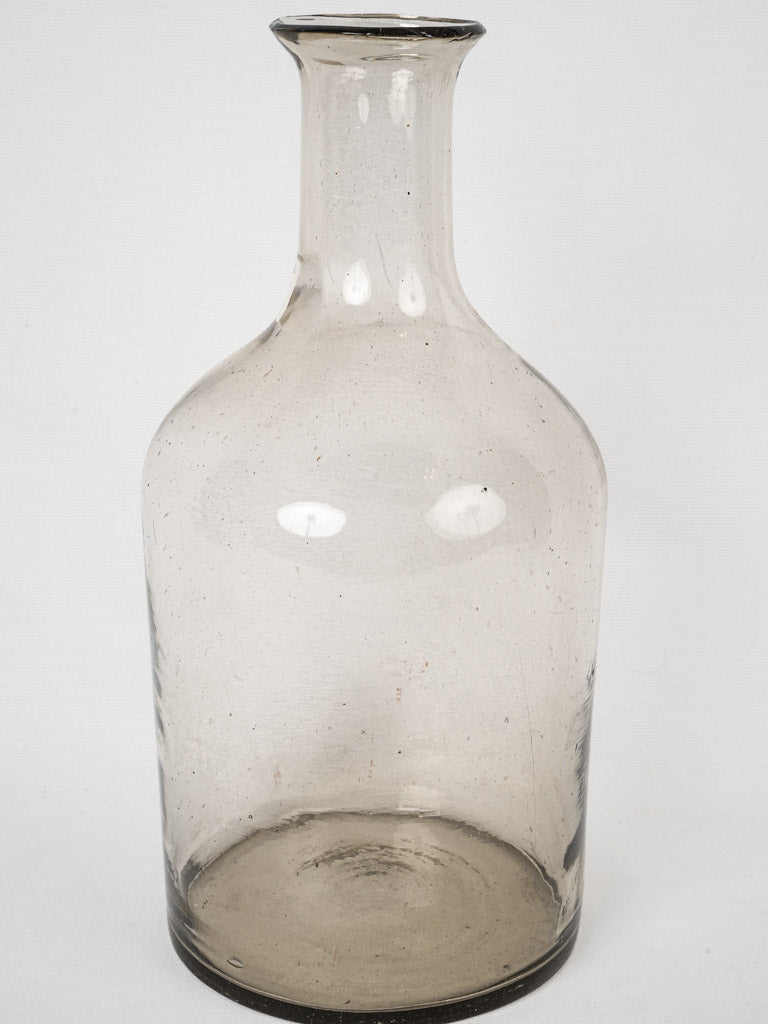 Hand-blown, ancient Alsatian glass bottle