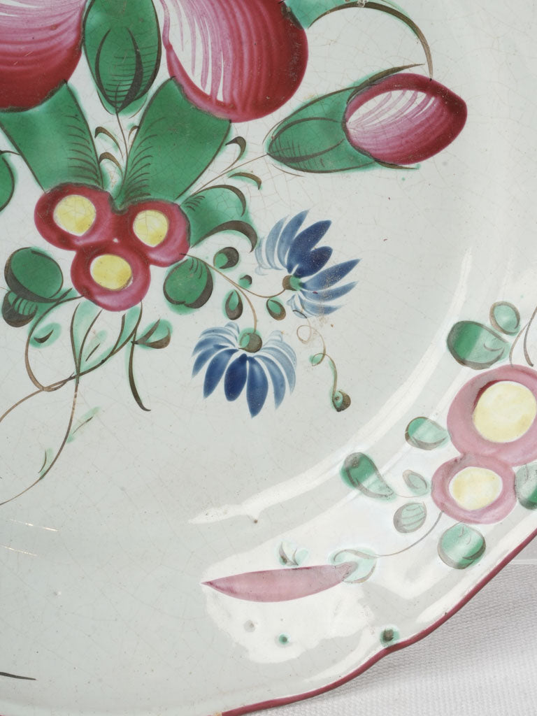 Rustic decorative painted plate