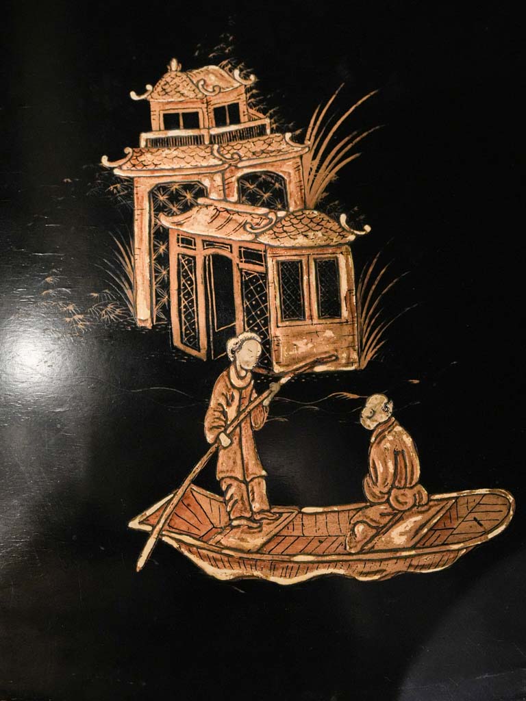 Exotic Chinoiserie influence dining chairs