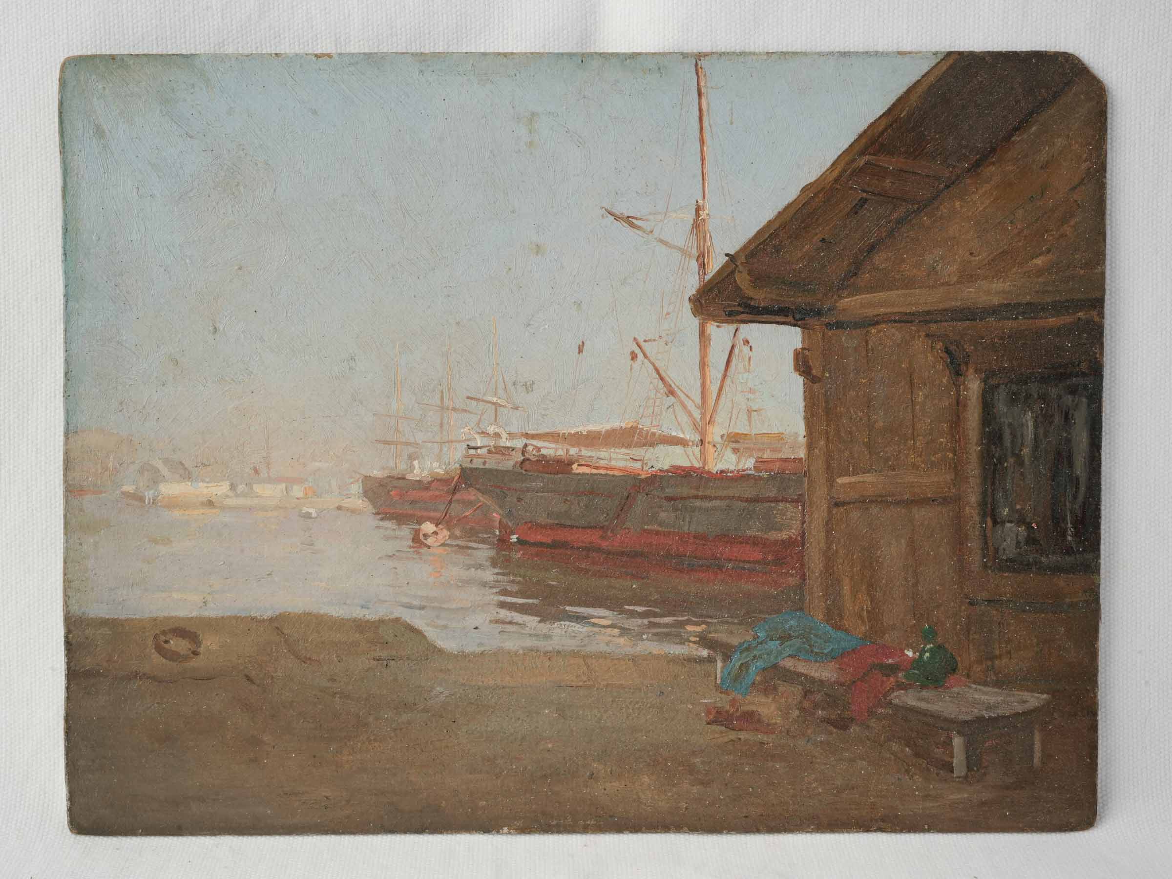 Soft-light 19th-century oil board
