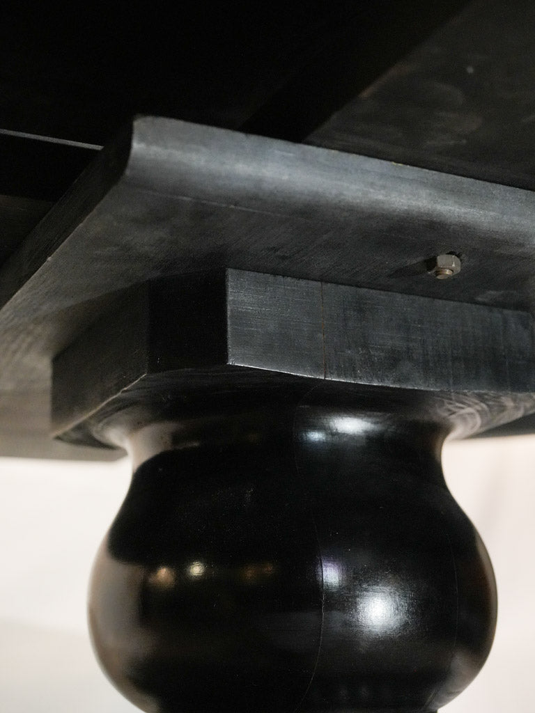 Richly adorned vintage dining furniture