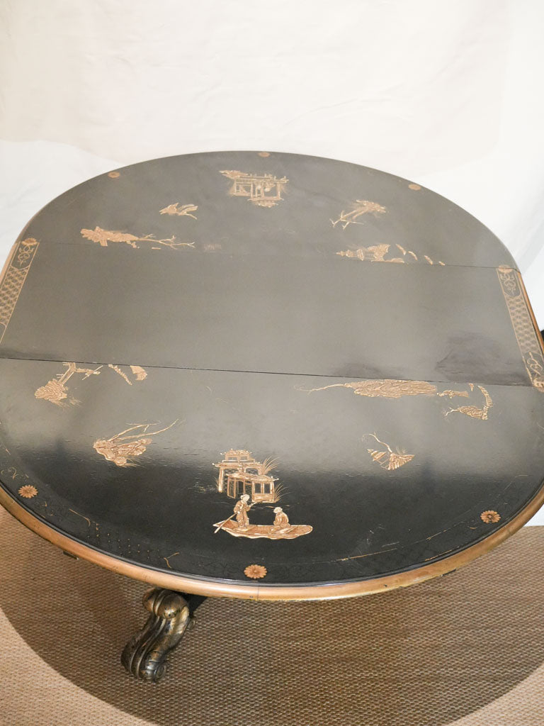 Elegant vintage lacquer dining chairs