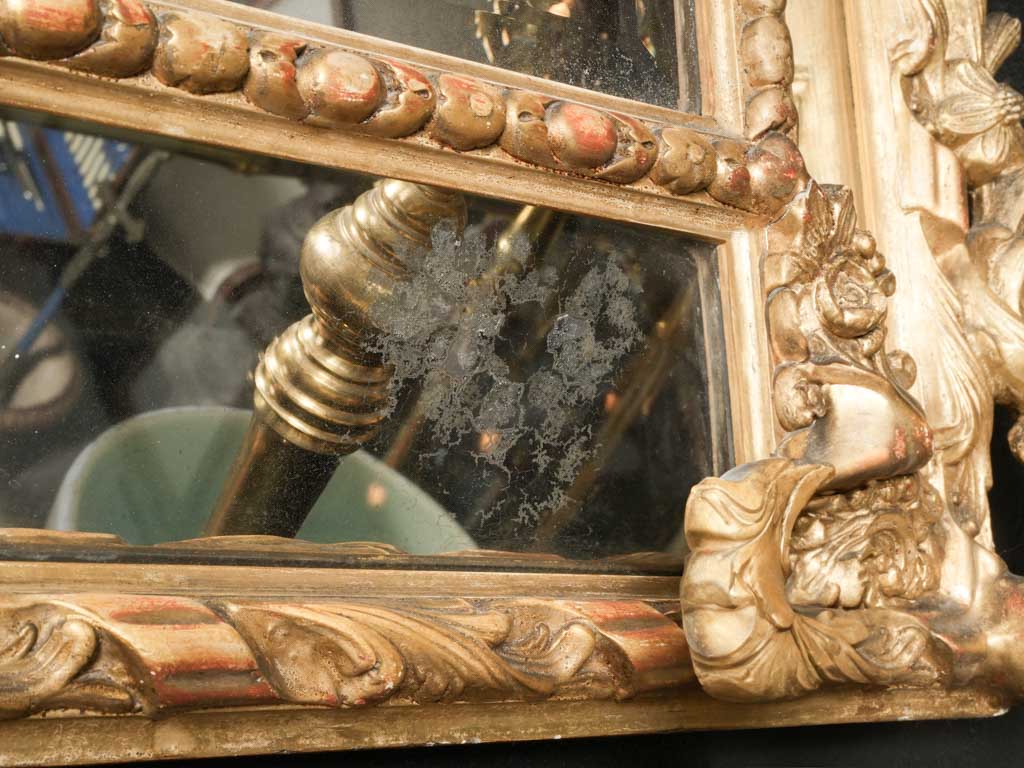 Radiant mercury glass period mirror