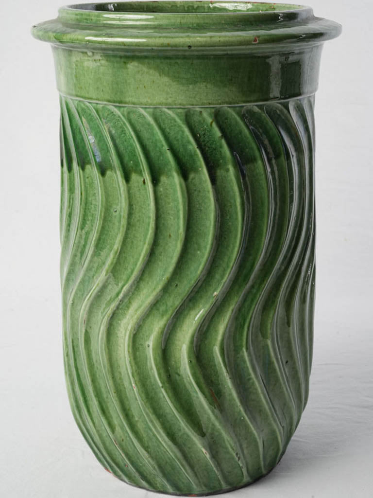 Richly glazed ceramic umbrella stand