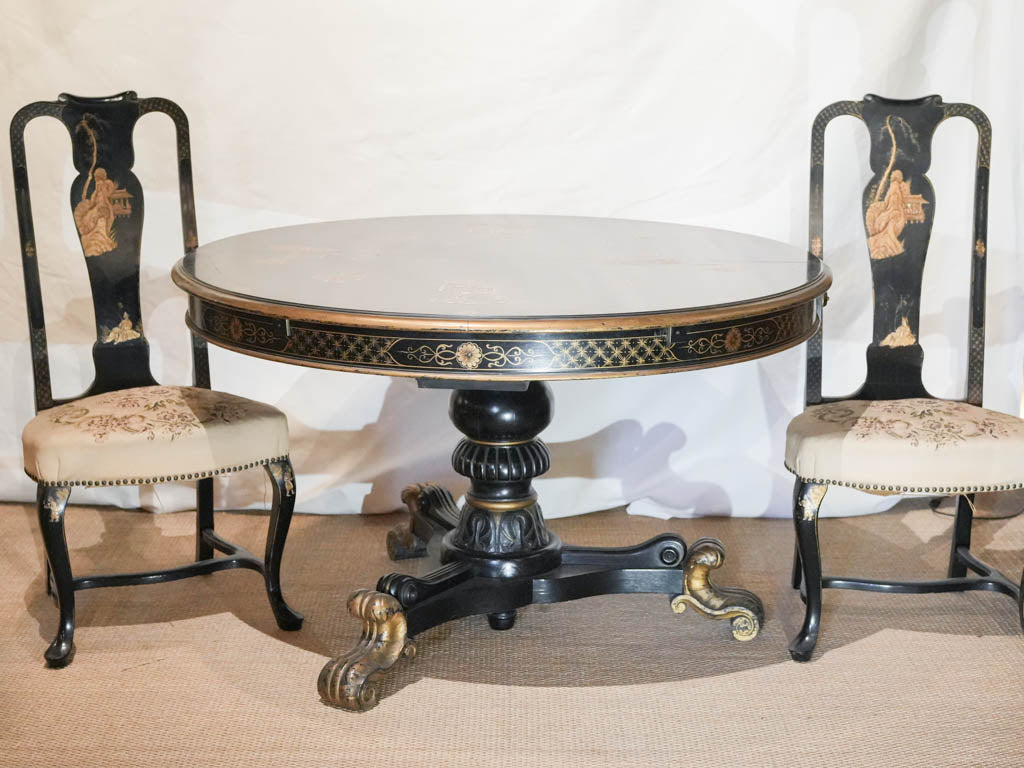 Luxurious Chinoiserie dining table 1970s
