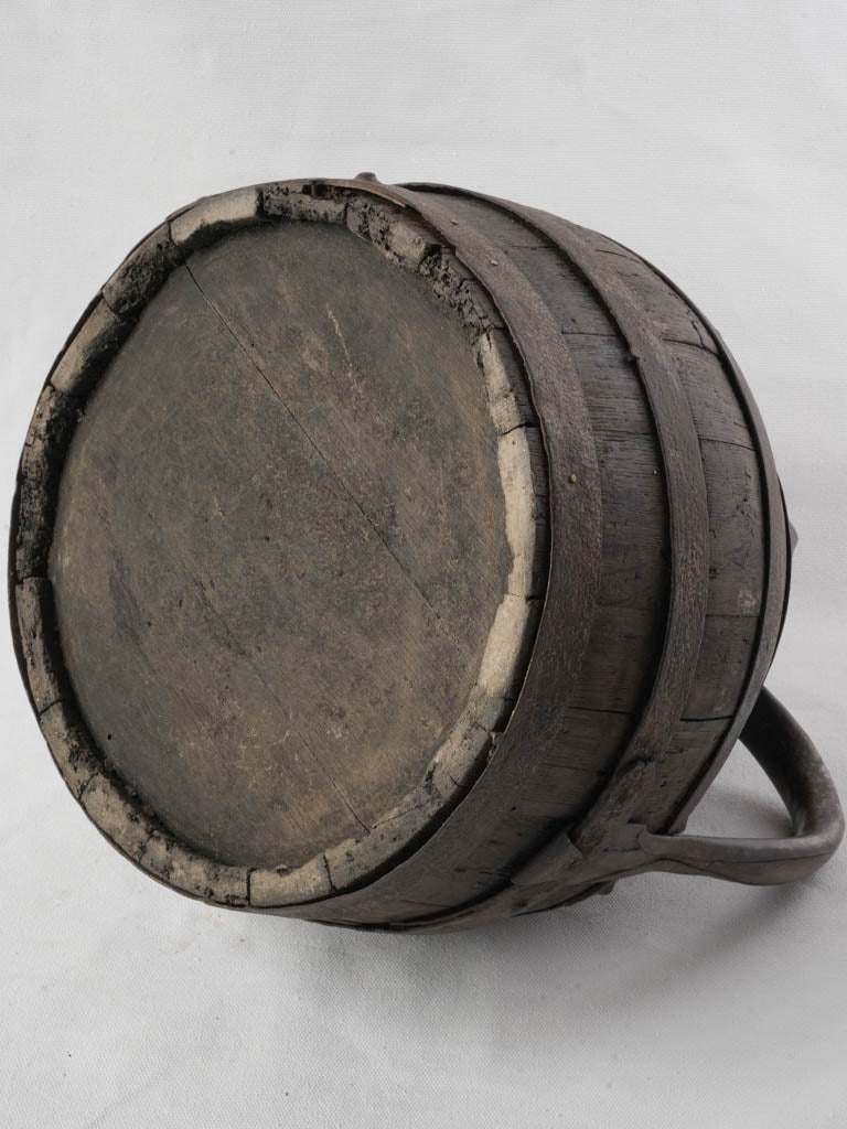 Decorative artisanal wooden pitcher