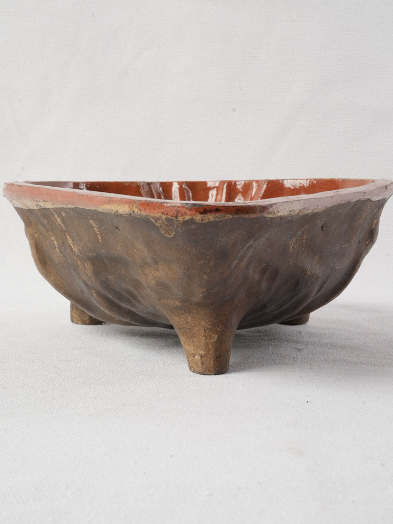 Glazed red clay vintage bakeware