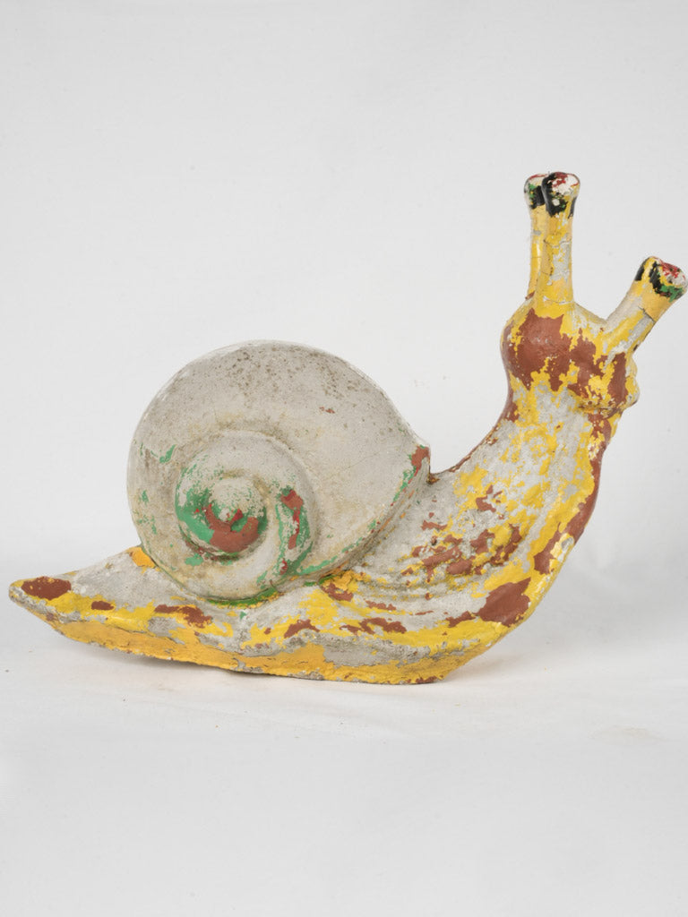 Colorful, Whimsical French Garden Snail Sculpture