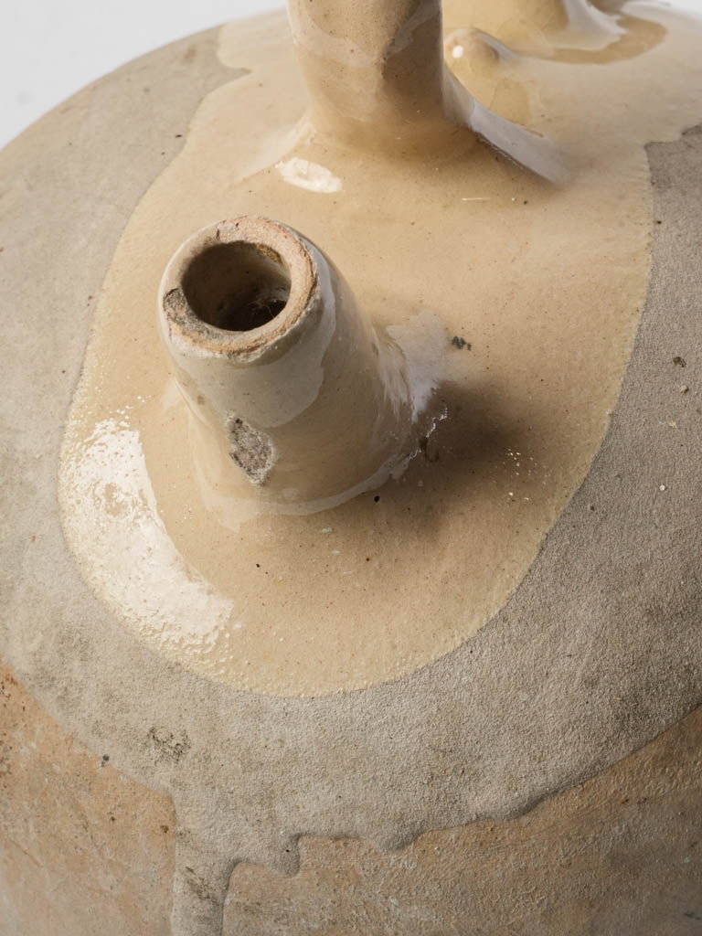 Elegant glazed pottery drinking spout