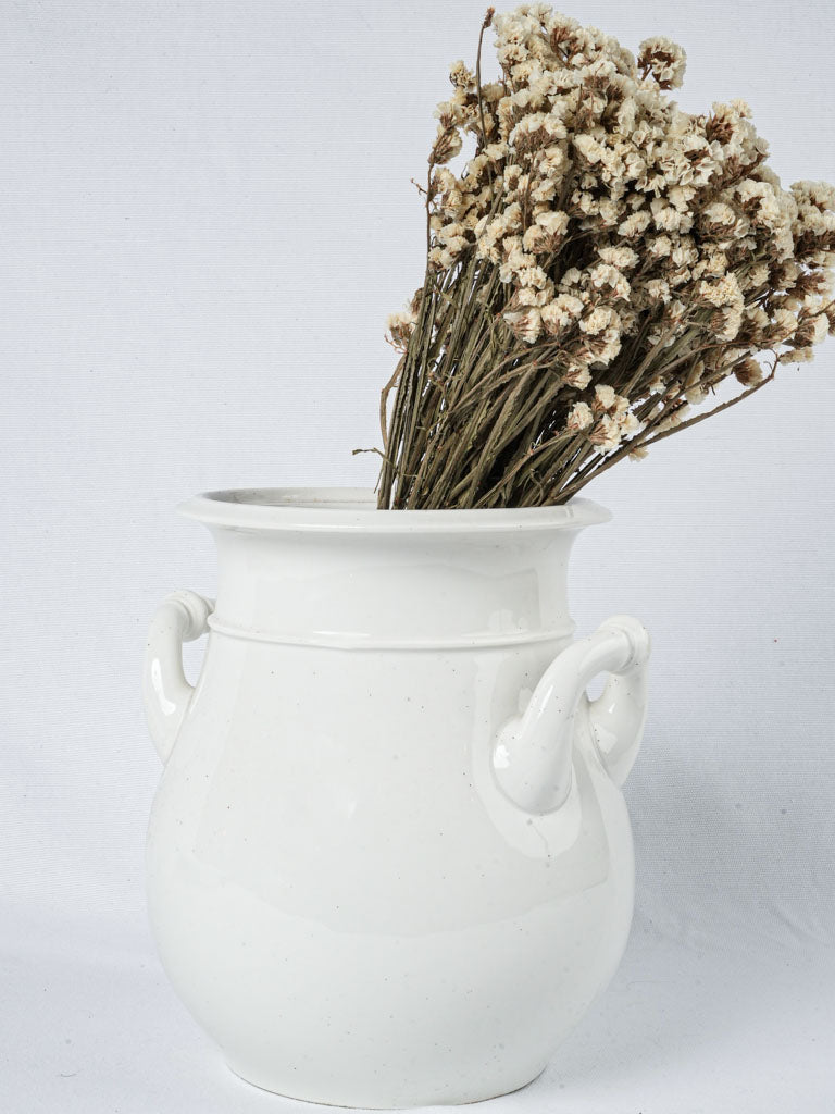 Glossy vintage earthenware vase from France