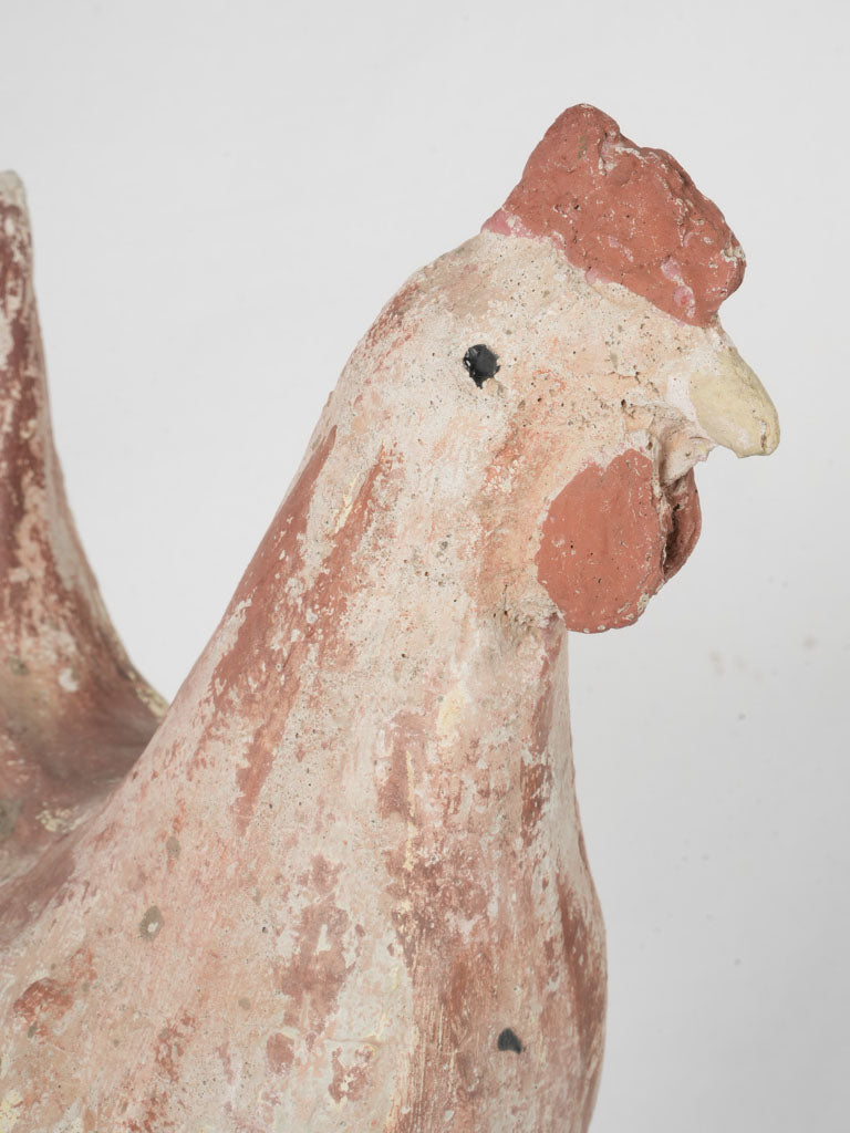 Prideful, Faded Pink, Rooster Garden Art