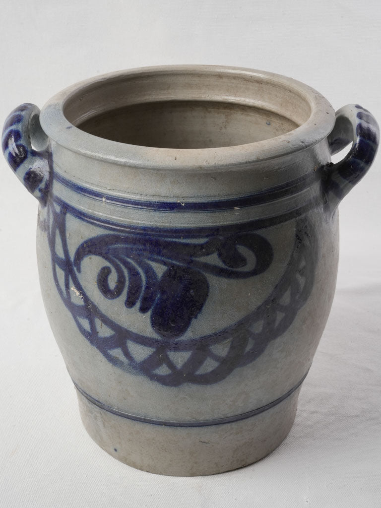 Rustic gray salt-glazed vessel