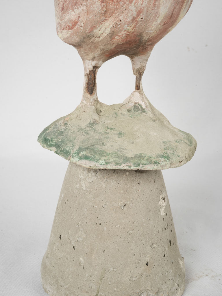 Authentic, Mushroom-based, Vintage Rooster Sculpture