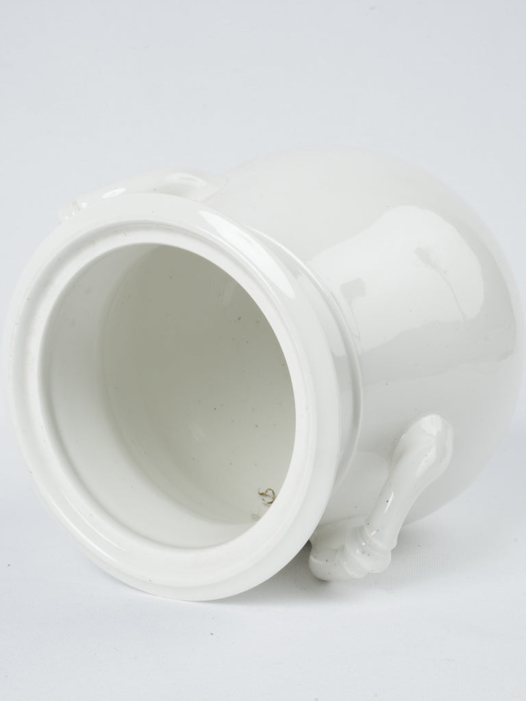 Elegant, substantial French earthenware flower vase