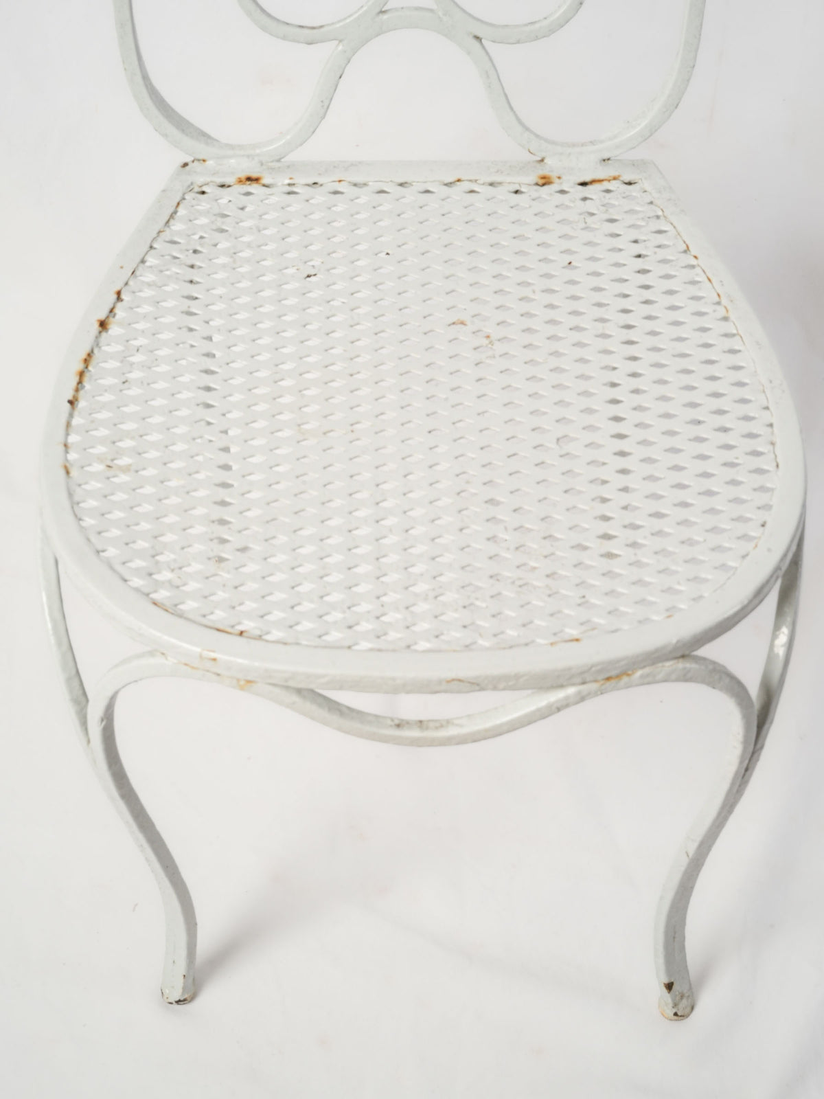 Set of Four Vintage French Wrought Iron Garden Chairs