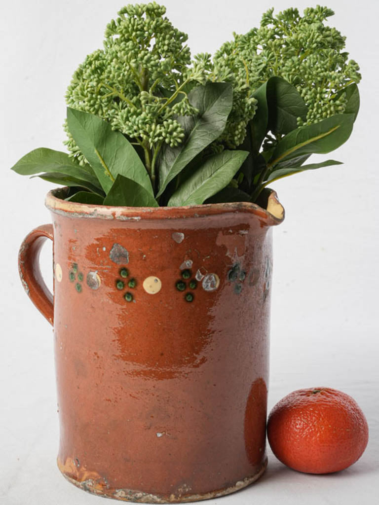 Rustic farmhouse ceramic jug