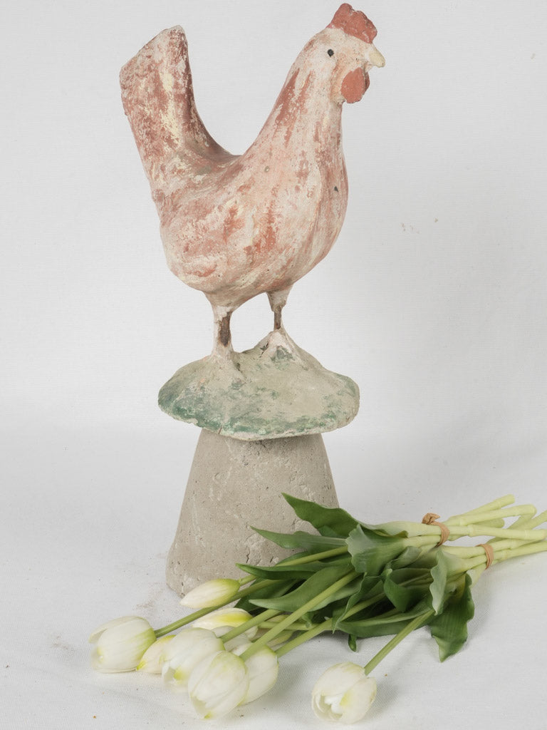 Weathered, Charming, Farmhouse Rooster Garden Decor