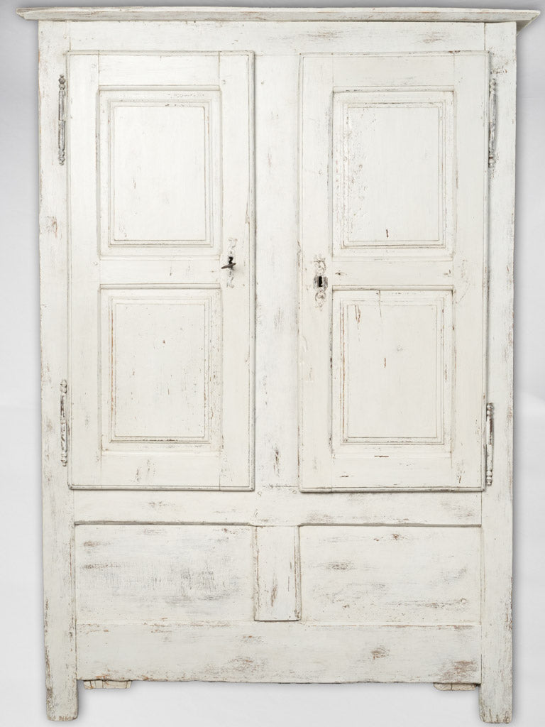 Charming folk art chestnut wood cupboard